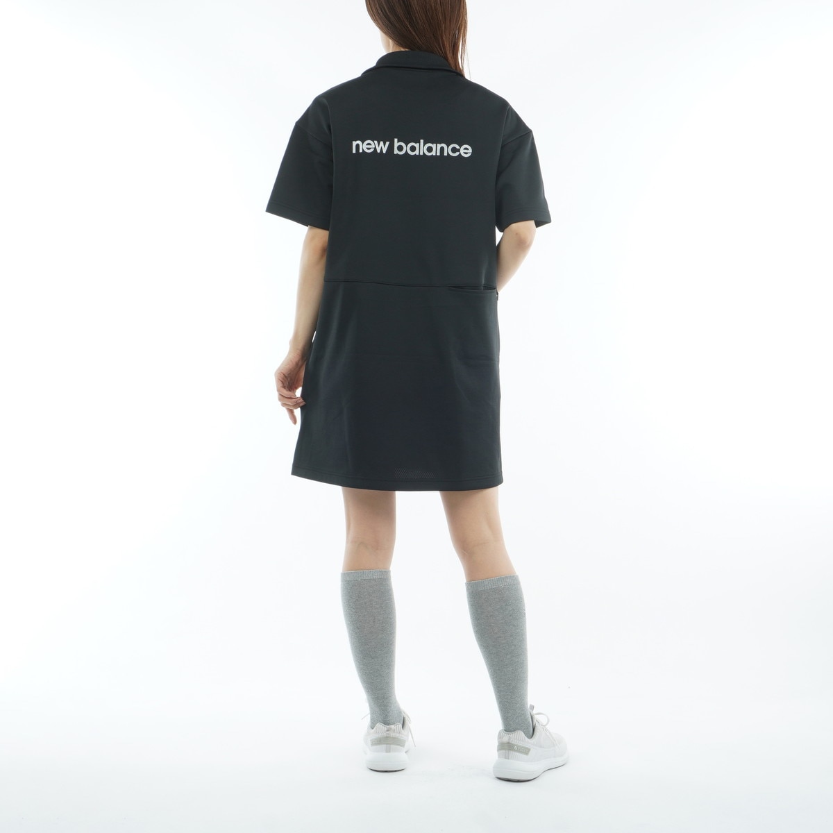 ダンボールスウェット ストレッチ ハーフジップワンピース レディス