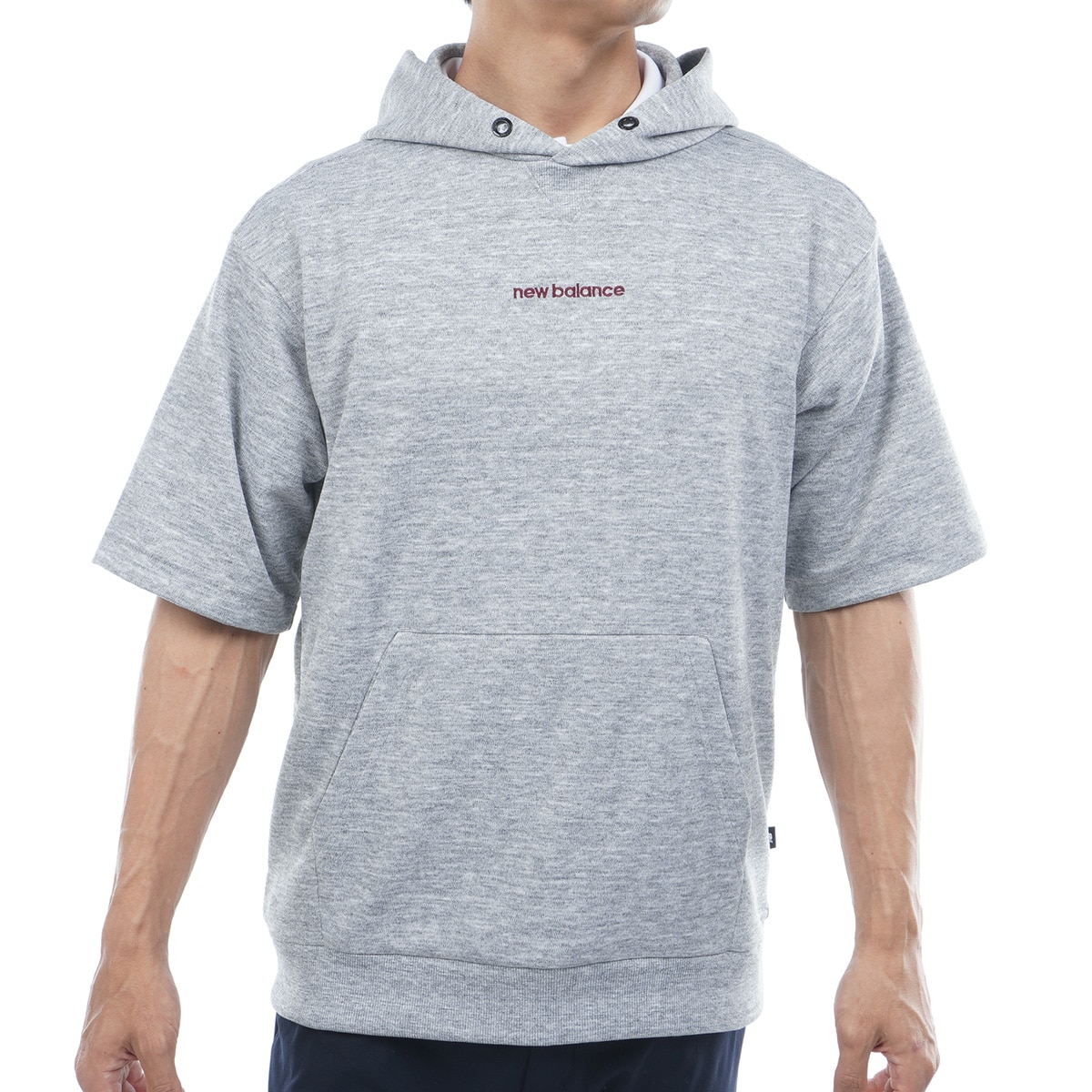 ニューバランス　New Balance　メランジ天竺裏ハニカム 5分袖プルオーバーフーディー メランジ天竺裏ハニカム 5分袖プルオーバーフーディー(中間着(セーター