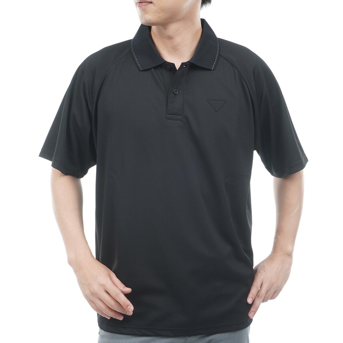 Golfロゴ入り黒ポロシャツ ゴルフ ポロシャツ (メンズゴルフウェア) 新商品 通販｜GDO