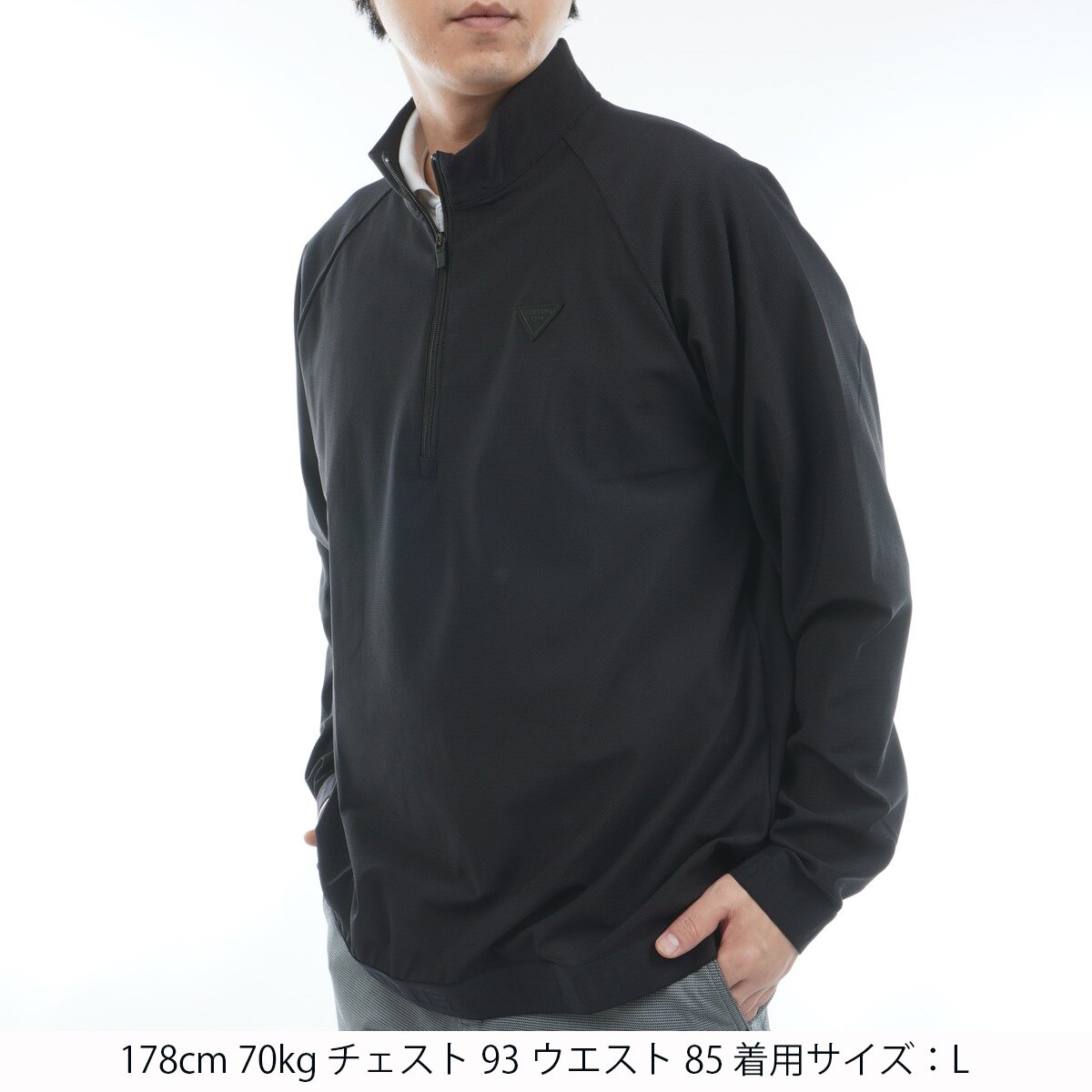 LA ストレッチ ロゴ リブ RF ハーフジップ長袖シャツ(長袖シャツ