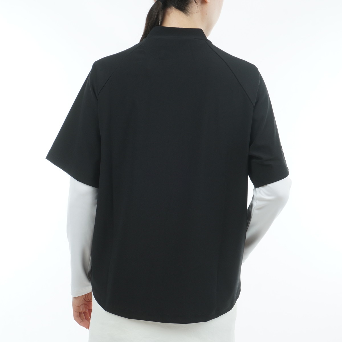 EARTH RF ハイネック半袖プルオーバー レディス(中間着(セーター