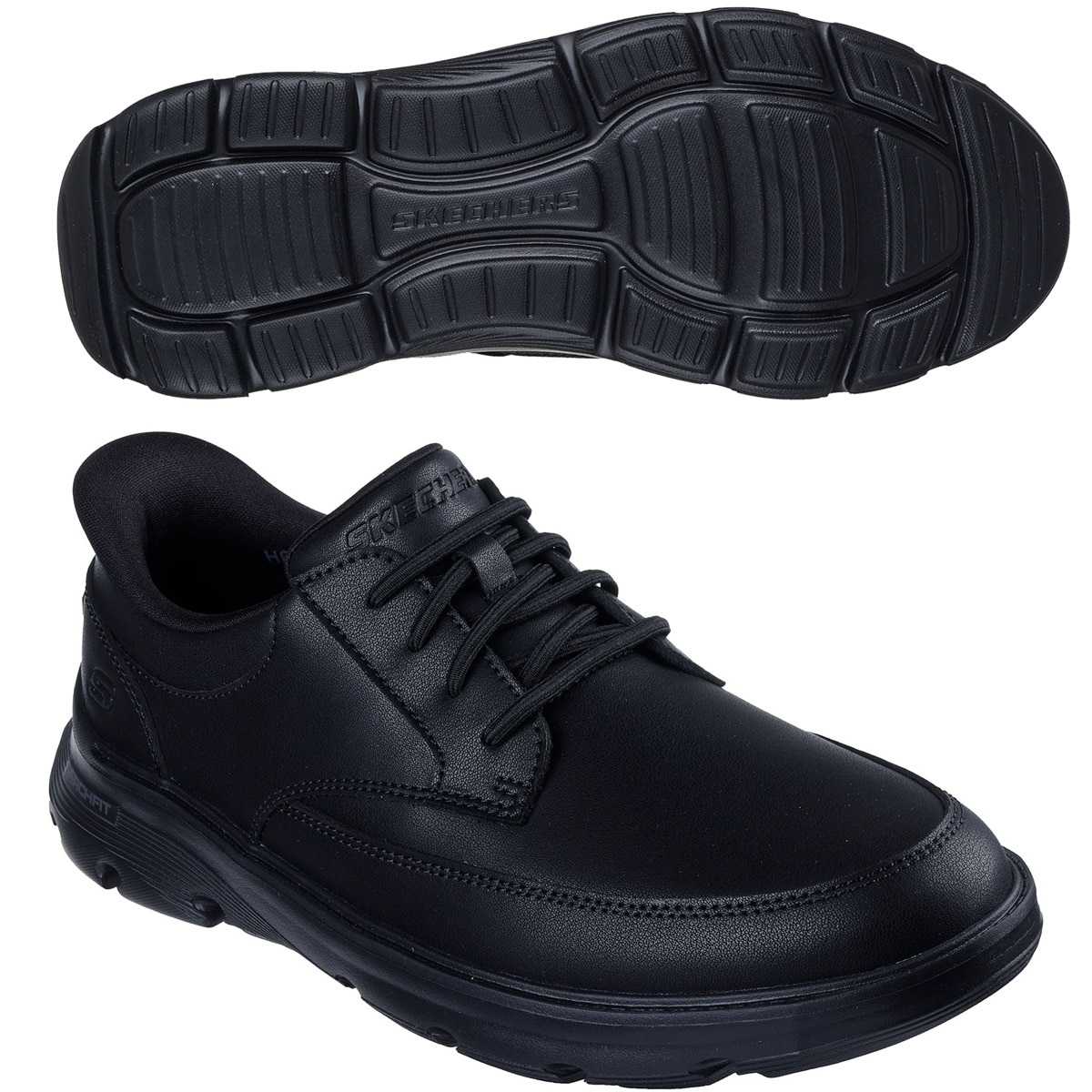 anrealage パッチワーク　レザーシューズ　27cm 黒 ARCH FIT GARZA-ROWAN レザーシューズ(【男性】シューズ
