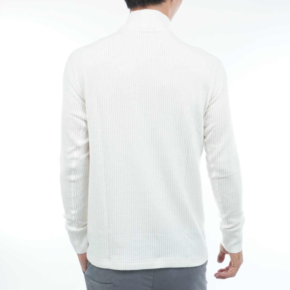 ストレッチ 微起毛 ワッフル ハイネックインナー長袖シャツ(【男性