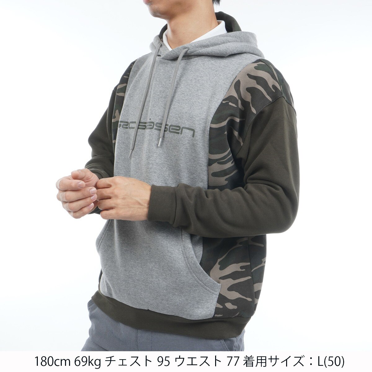 裏起毛 切替 フーディー(中間着(セーター、トレーナー))|ROSASEN