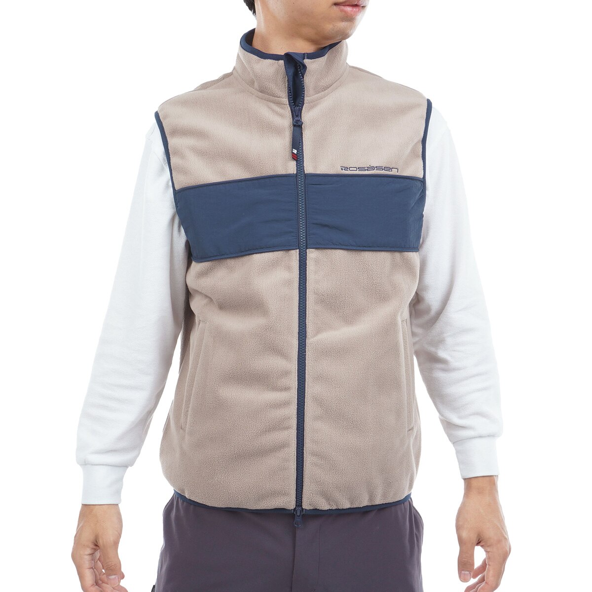 新品　ロサーセン　フリース フード付き　ベスト　スカート ロサーセン RO 【防風保温】配色フルジップフリースベスト レディース