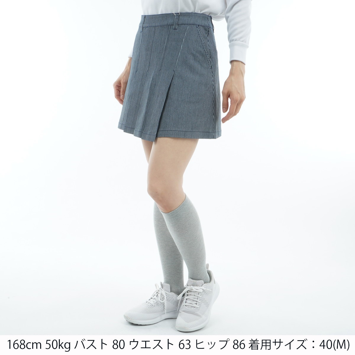 ストレッチ アシンメトリー プリーツスカート レディス(スカート