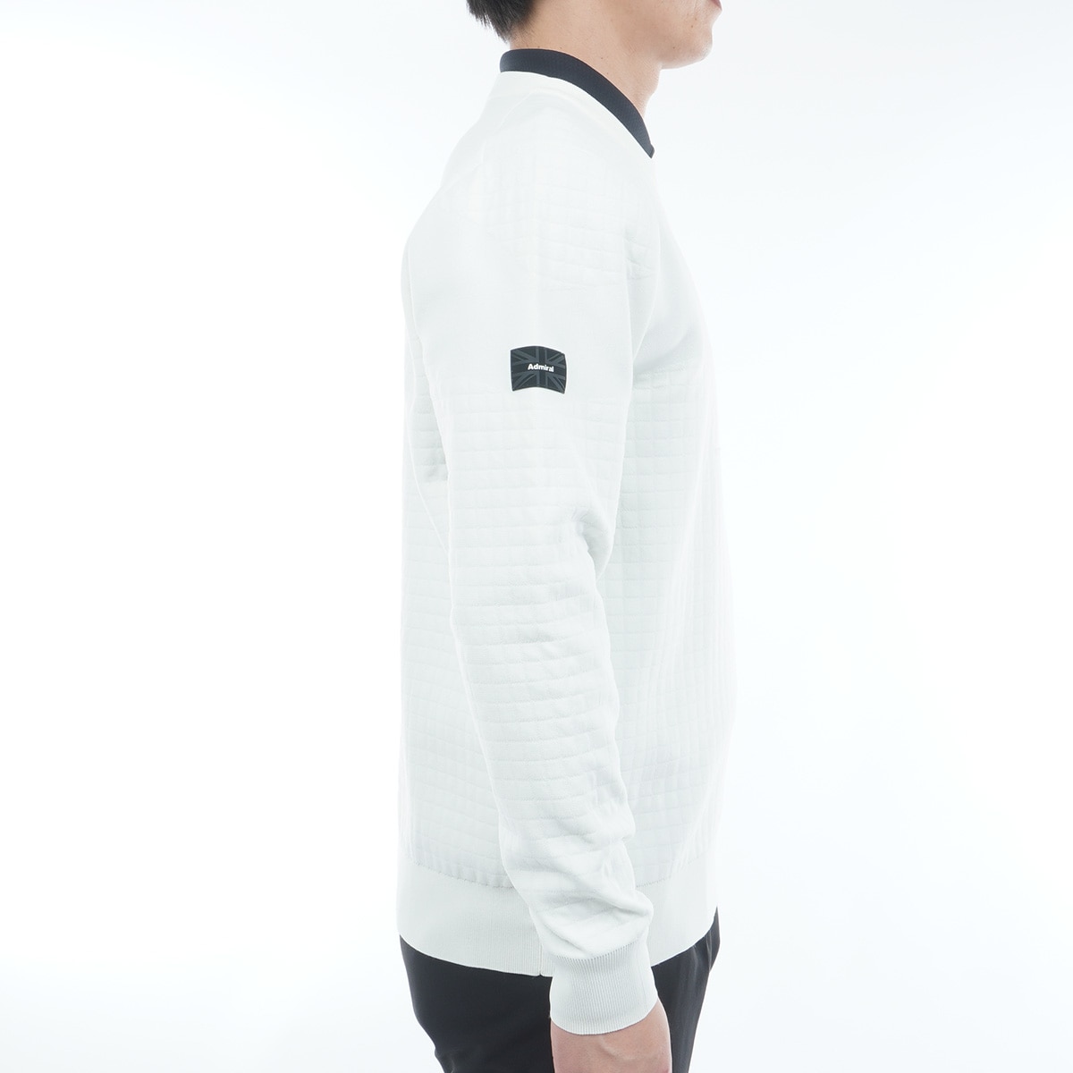 クルーネックセーター【M寸】ホワイト　アドミラル ゴルフ　adma564 楽天市場】アドミラル ゴルフ メンズ UJジャガード クルーネック