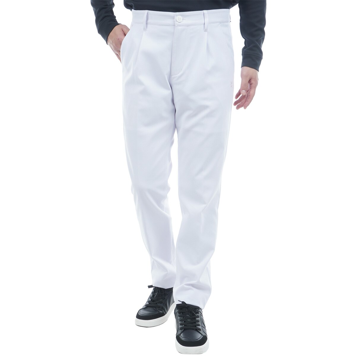 【PXG】 メンズ ストレッチ ロングパンツ ホワイト サイズ79 W約80cm ストレッチ ワンタック ストレートパンツ(ロングパンツ)|Admiral