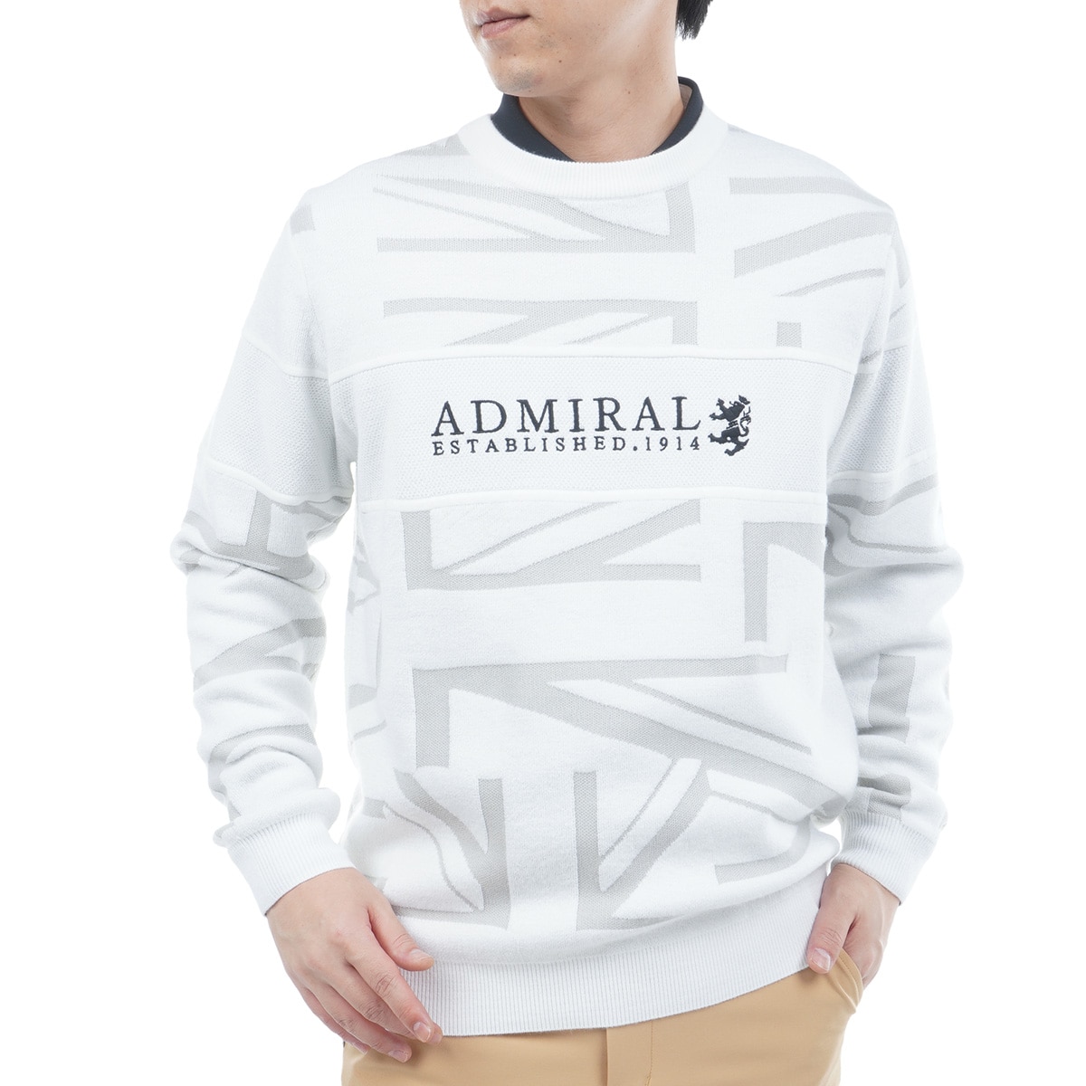 UJジャカード クルーネックセーター(中間着(セーター、トレーナー