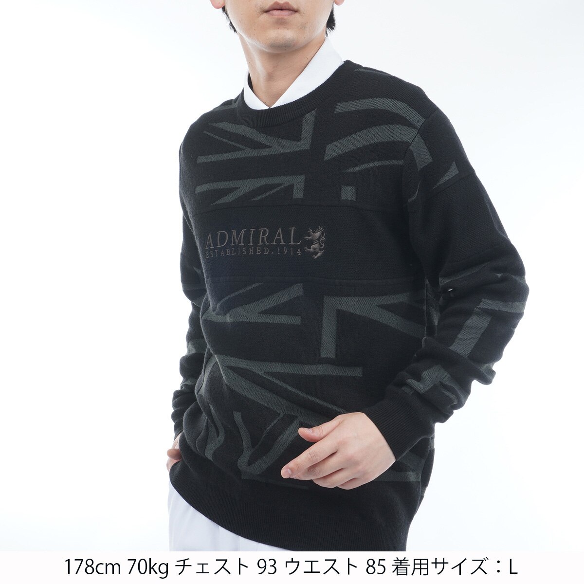 UJジャカード クルーネックセーター(中間着(セーター、トレーナー