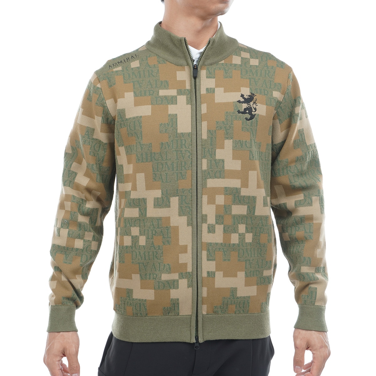 アドミラル　Admiral　モザイクカモフラージュ フルジップセーター モザイクカモフラージュ フルジップセーター(中間着(セーター