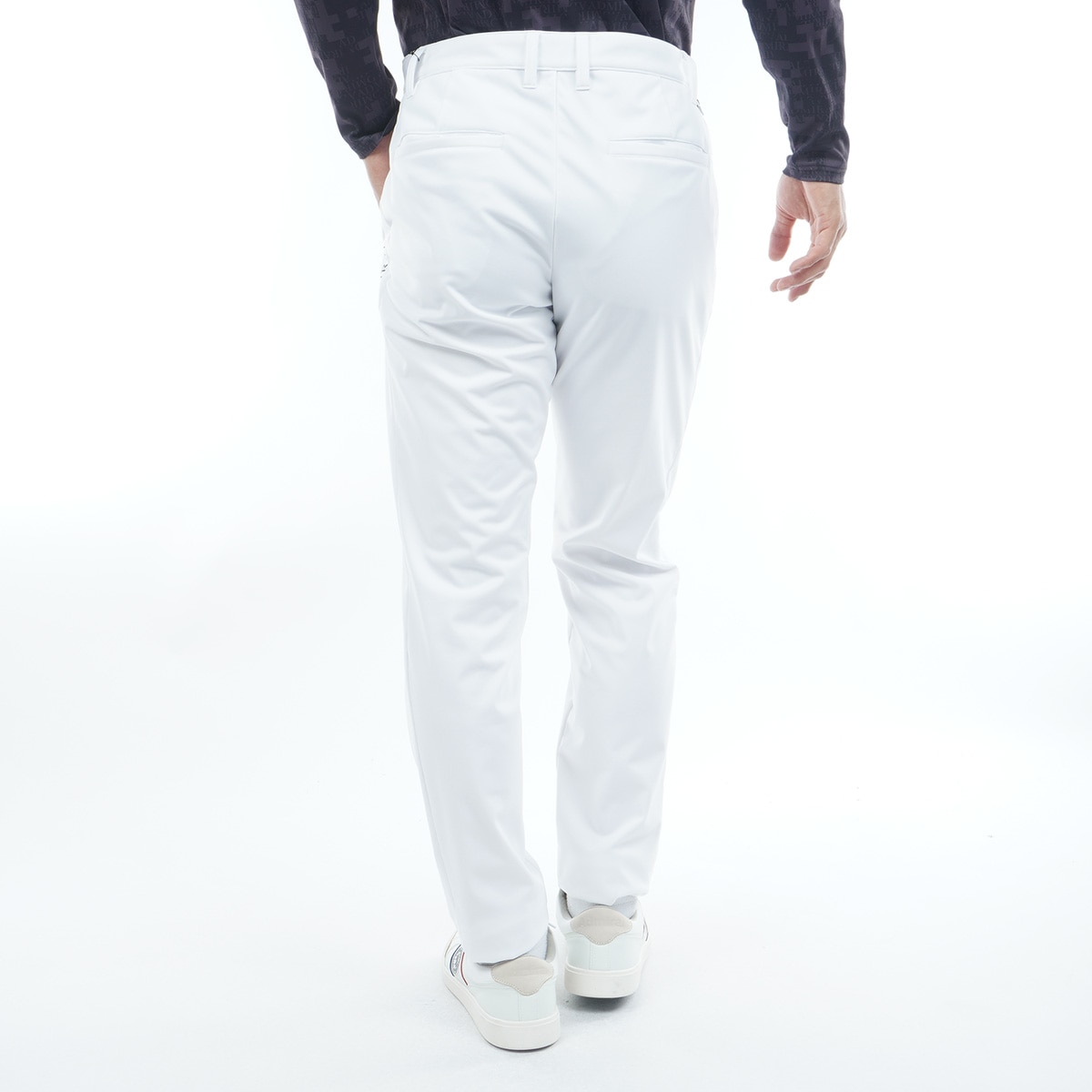 ストレッチ 防風フリース 裏起毛 ボンディングテーパードパンツ(ロング