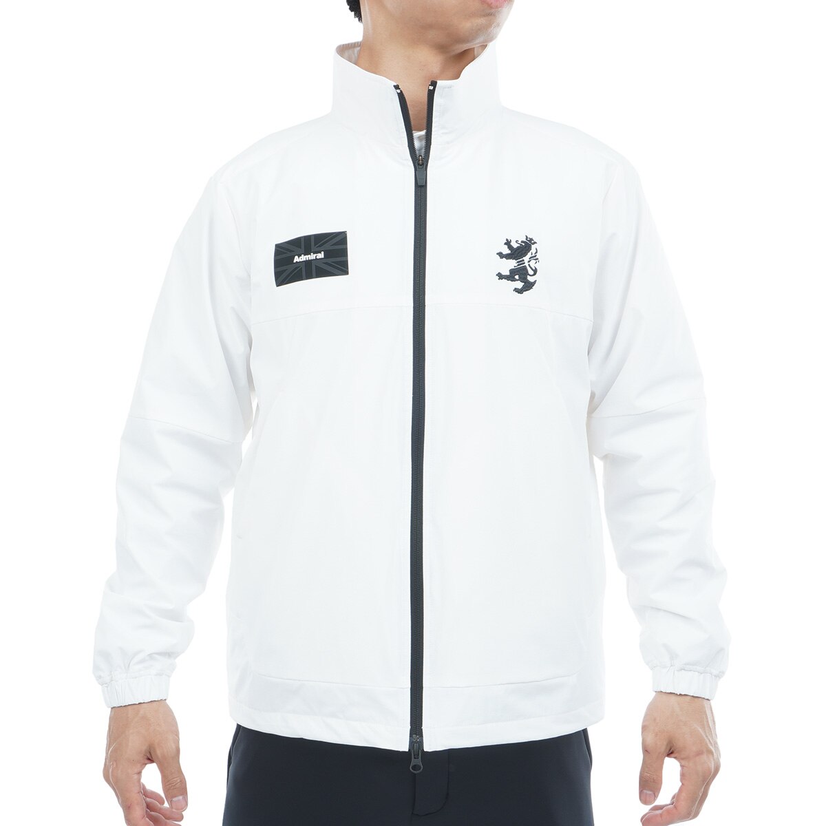 【訳アリ新品タグ付き】Admiral ゴルフ フード付きジャケット M ホワイト 訳アリ新品タグ付き】Admiral ゴルフ フード付きジャケット M