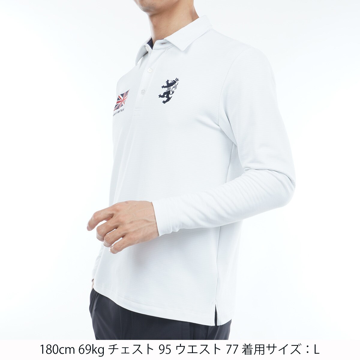 速ポカ 裏起毛 ストレッチ 長袖フラッグポロシャツ(長袖シャツ
