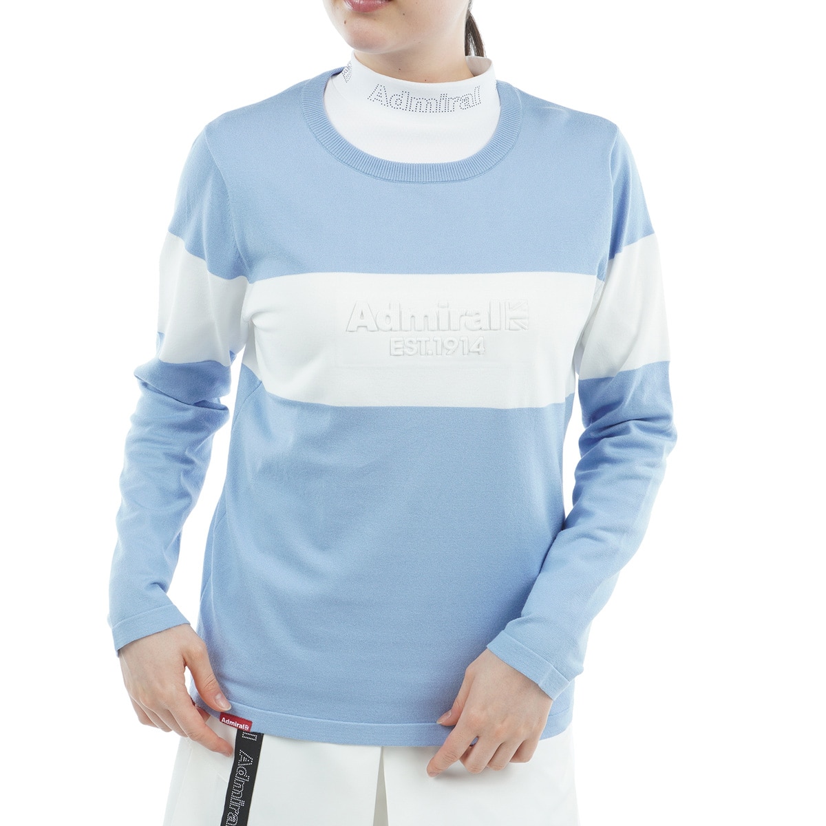 Admiral - coco 未使用品 アドミラルゴルフ Admiral Golf レディース セーター M 青 ブルー 迷彩 カモフラ クルーネック Admiral - coco 未使用品 アドミラルゴルフ Admiral Golf