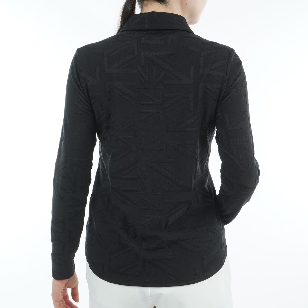 ストレッチ UJジャカード 長袖ポロシャツ レディス(長袖シャツ