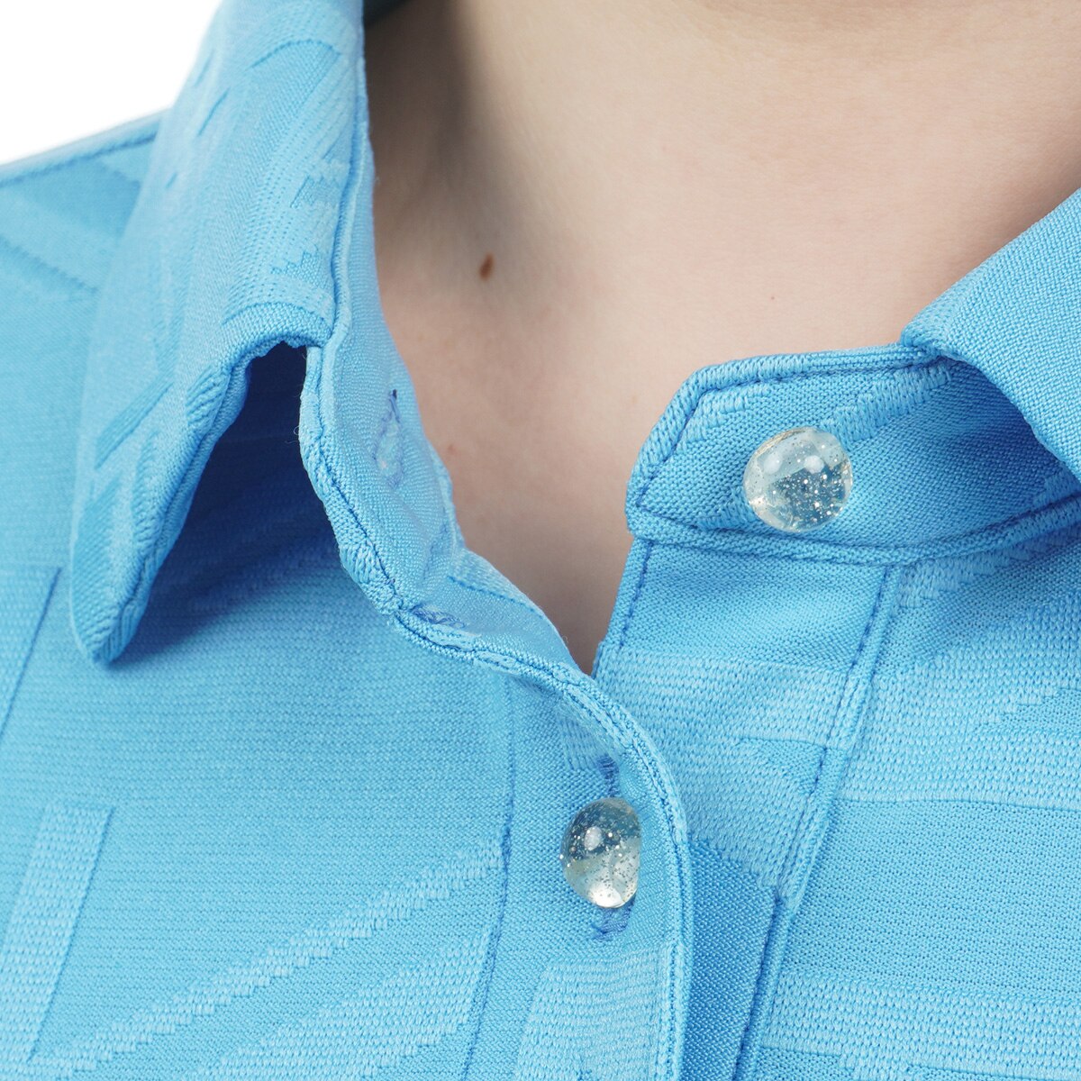 ストレッチ UJジャカード 長袖ポロシャツ レディス(長袖シャツ