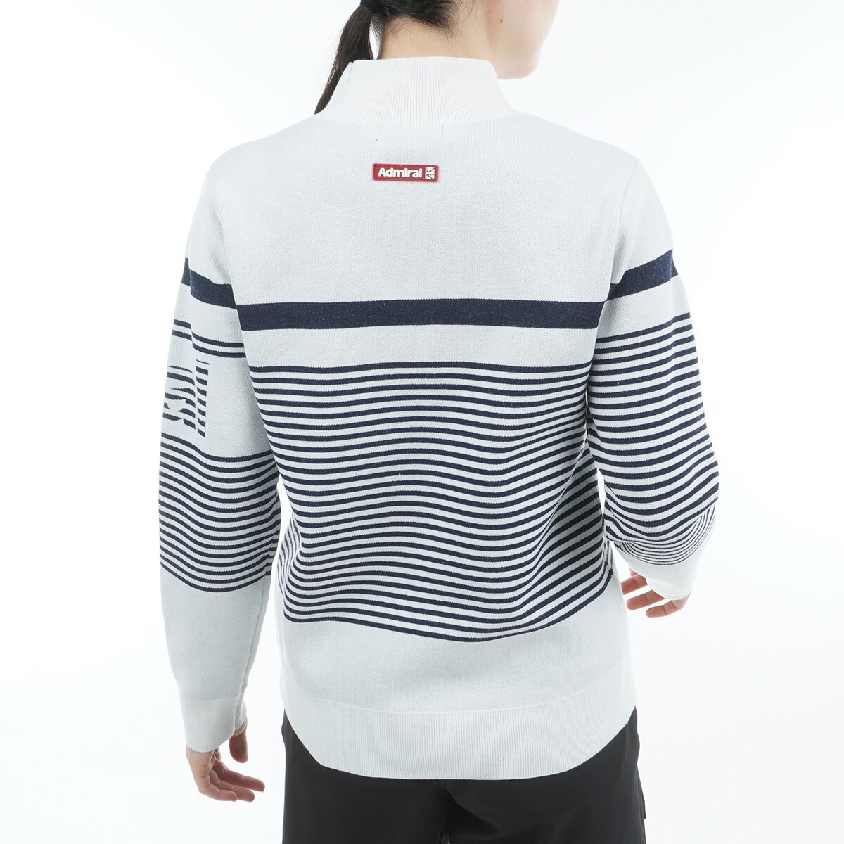 アドミラル　Admiral　パネルボーダー ボトルネックセーター　レディス パネルボーダー ボトルネックセーター レディス(中間着(セーター