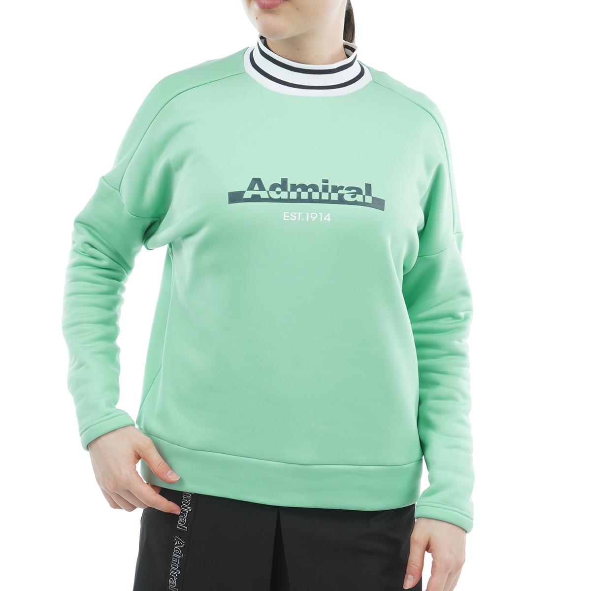 アドミラルゴルフ　ブリーフィング　デサント　裏ボア　トレーナー　KARUISHI 裏起毛 カルイシ 軽量モックネックスウェット レディス(中間着