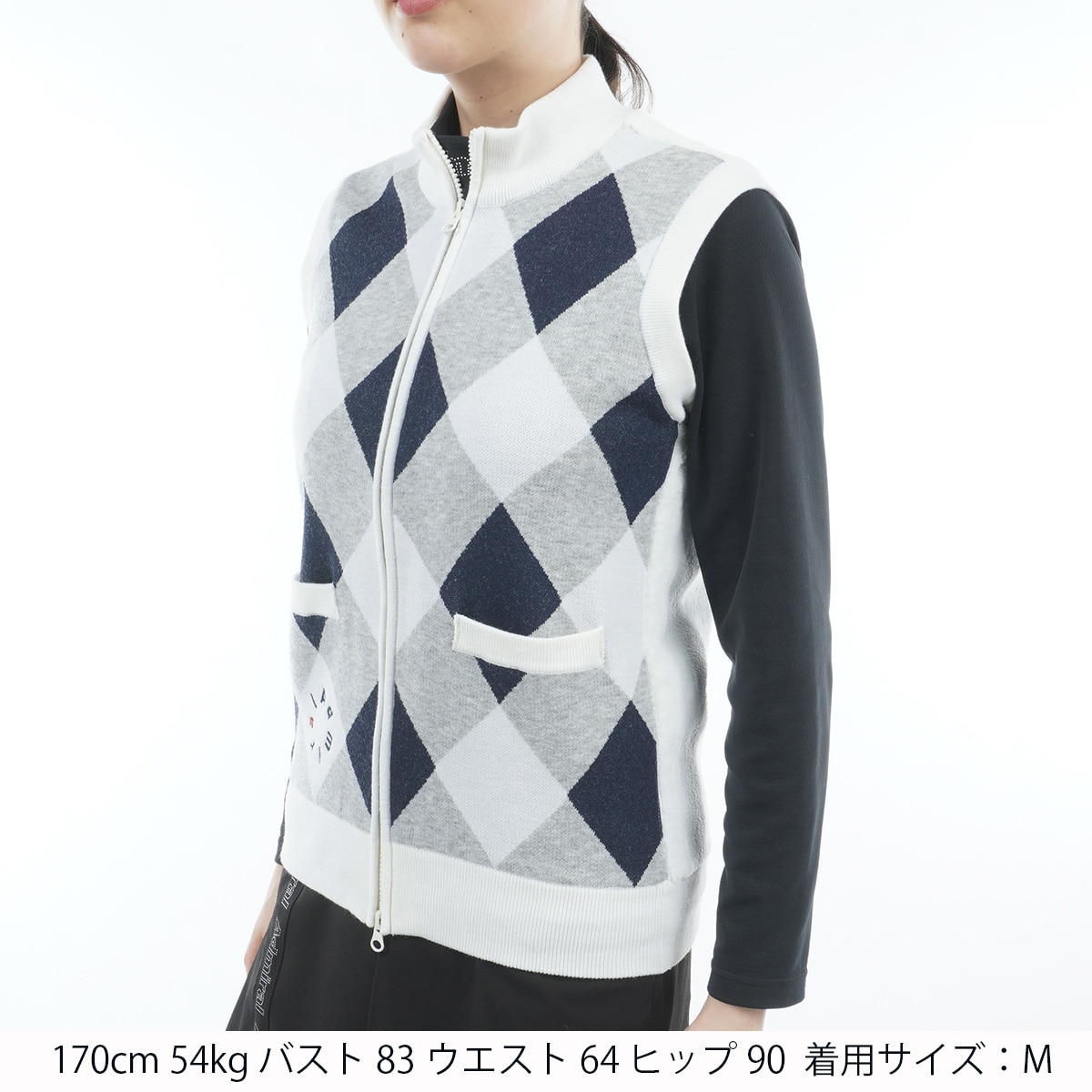 アーガイル バックボアジップベスト レディス(ベスト)|Admiral