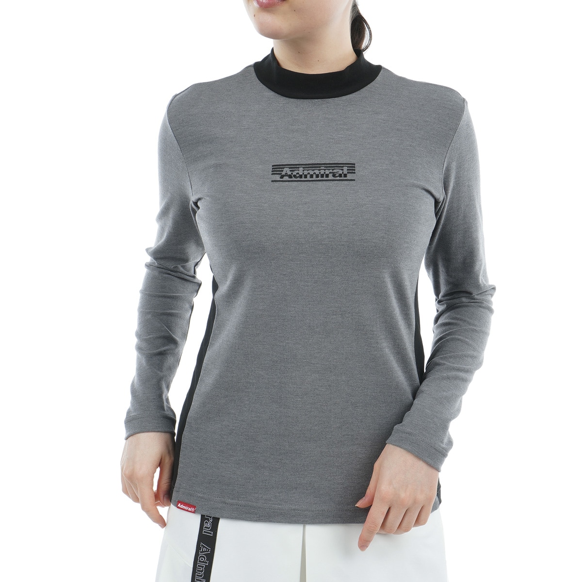 ストレッチ スエード起毛 モックネック長袖シャツ レディス(長袖シャツ