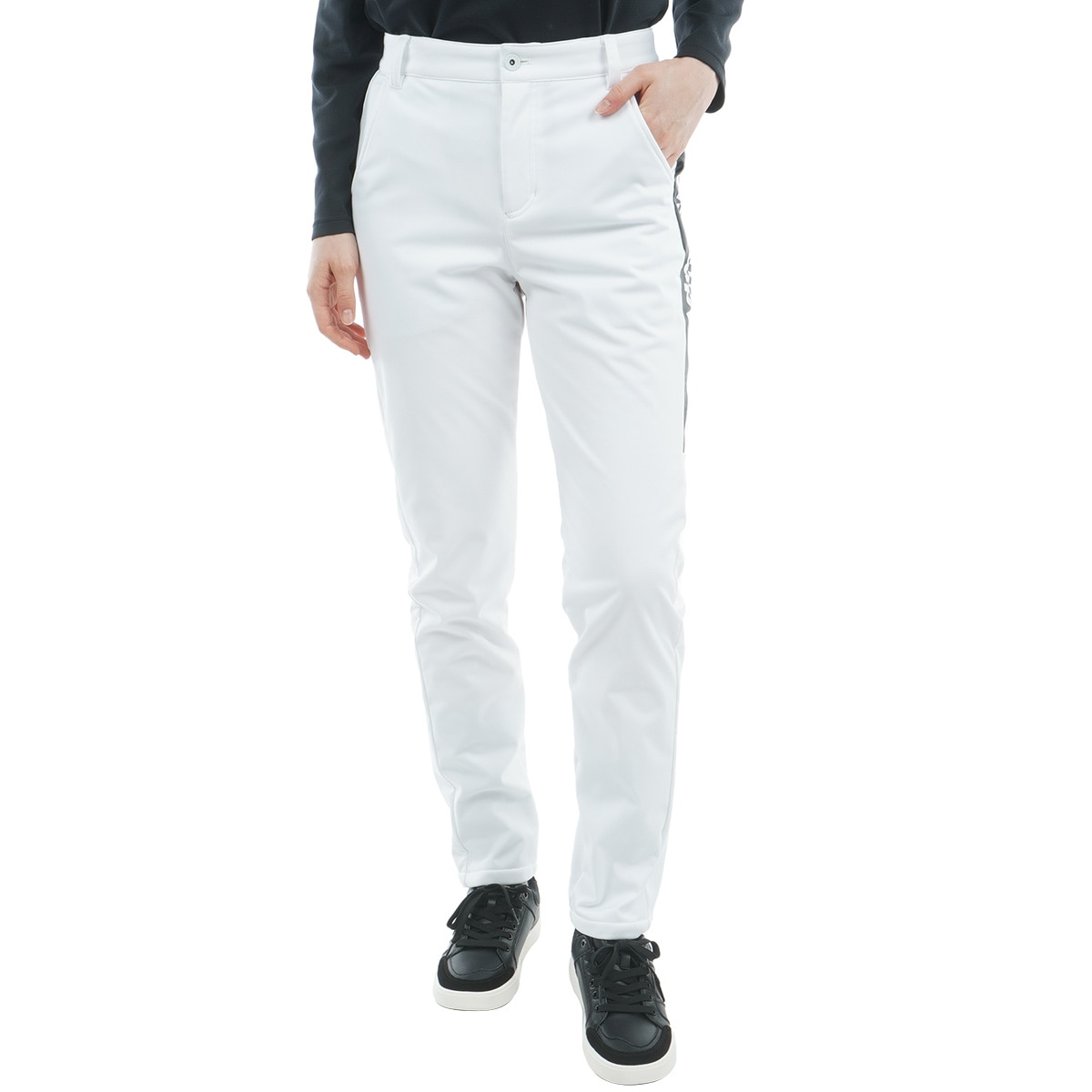 ストレッチ 防風フリース 裏起毛 ボンディングロングパンツ レディス