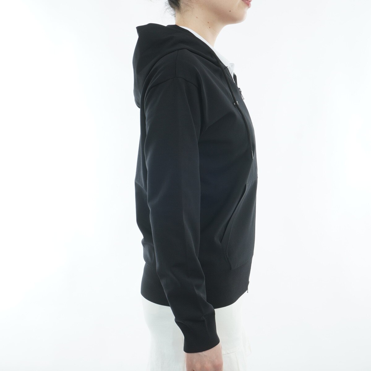 前開きニットジップパーカー レディス(中間着(セーター、トレーナー