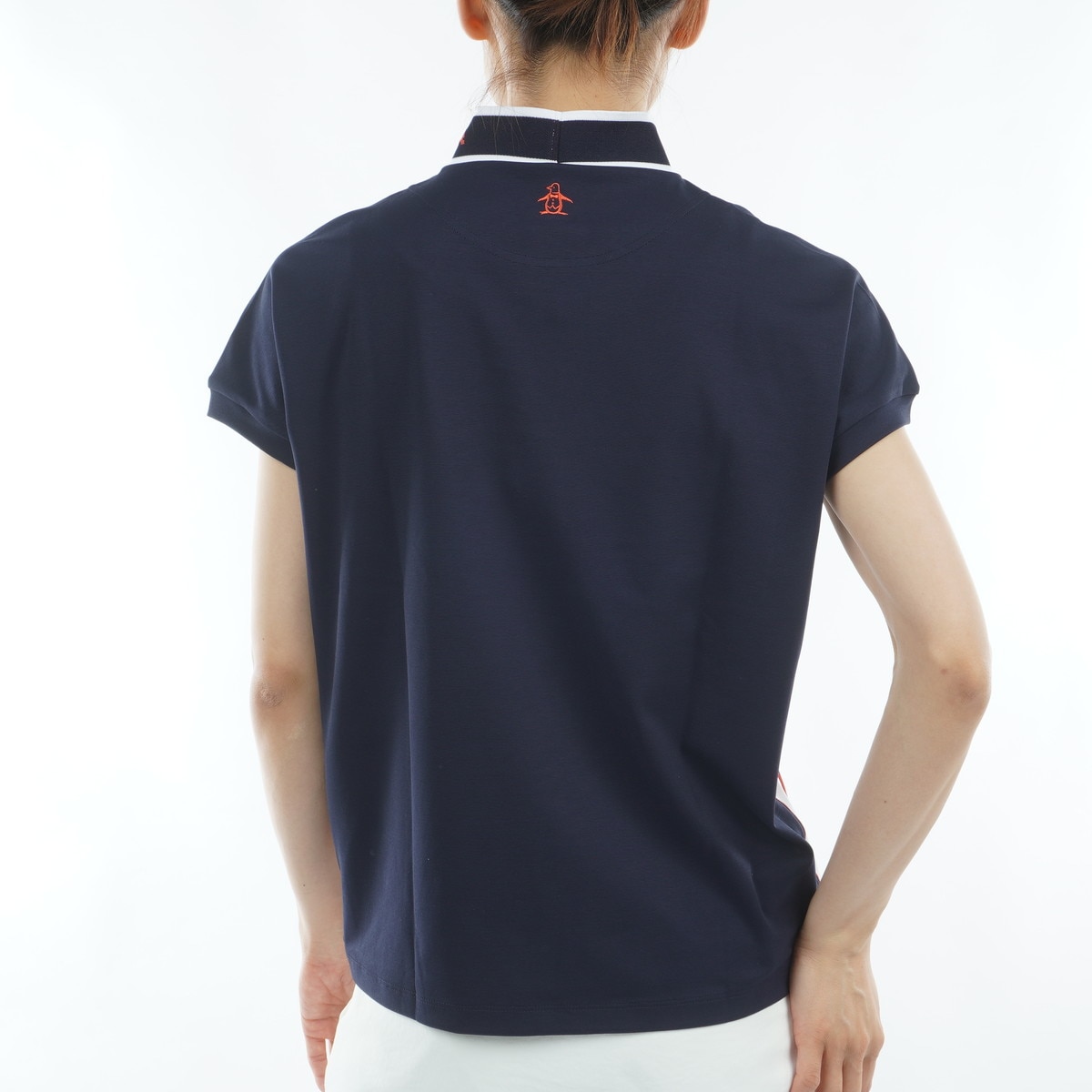 Sunscreen NIR ストレッチ 4口ポンチモックネック半袖シャツ レディス