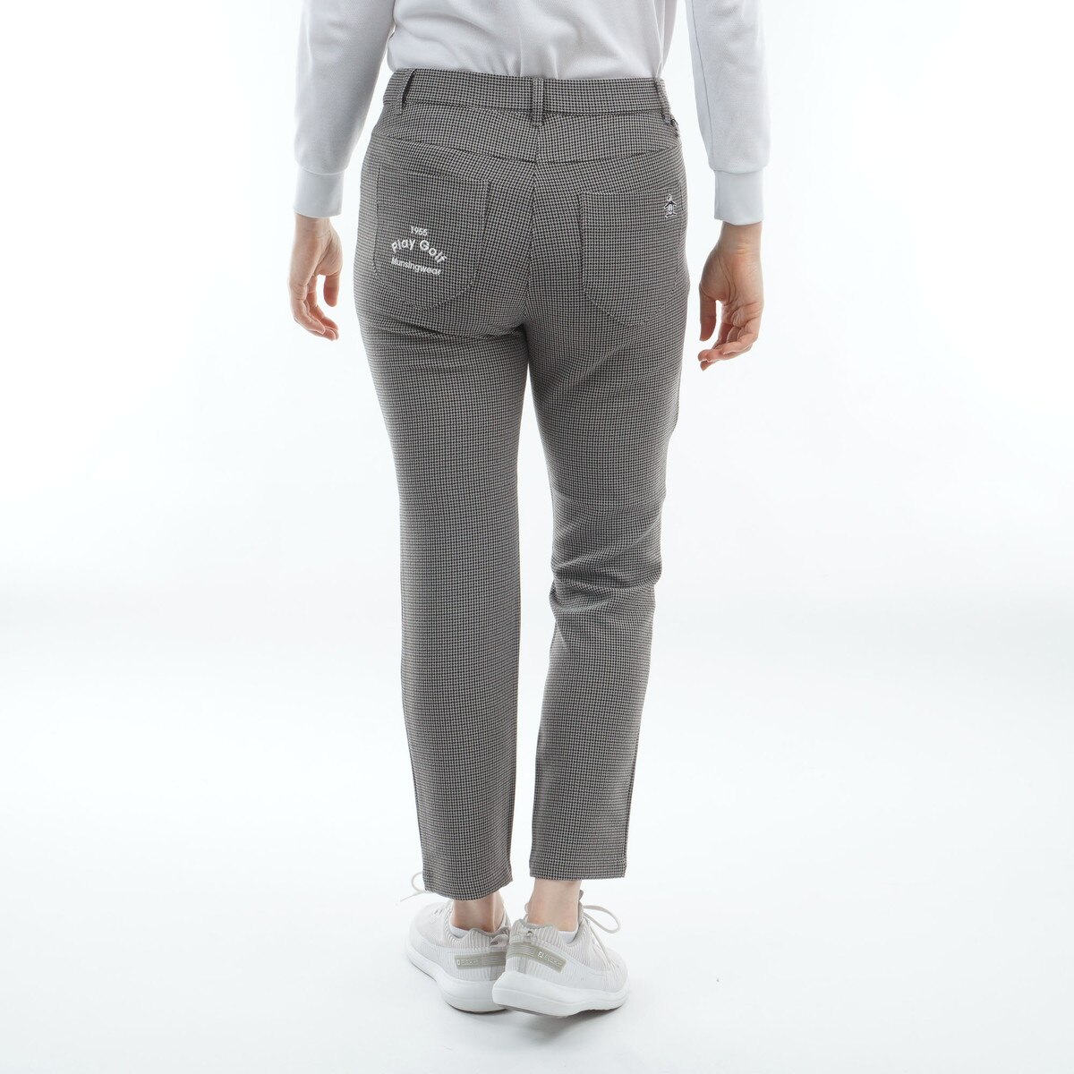 アンパスィ　千鳥柄　ストレッチ　ロング　パンツ　ゴルフ　ウェア　ナイロン　総柄 GOLF WARM 裏起毛 ストレッチ 撥水 千鳥柄 ロングパンツ (le coq