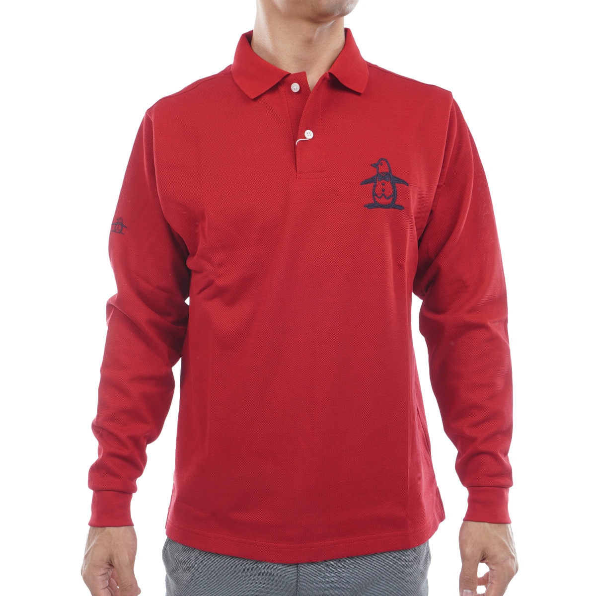 10 YEARS POLO SHIRT ビッグロゴ刺繍長袖ポロシャツ(長袖シャツ