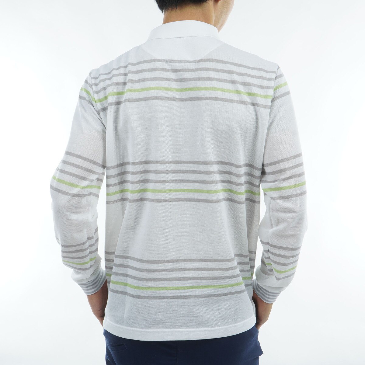 先染めボーダー長袖ポロシャツ(長袖シャツ・ポロシャツ)|Munsingwear