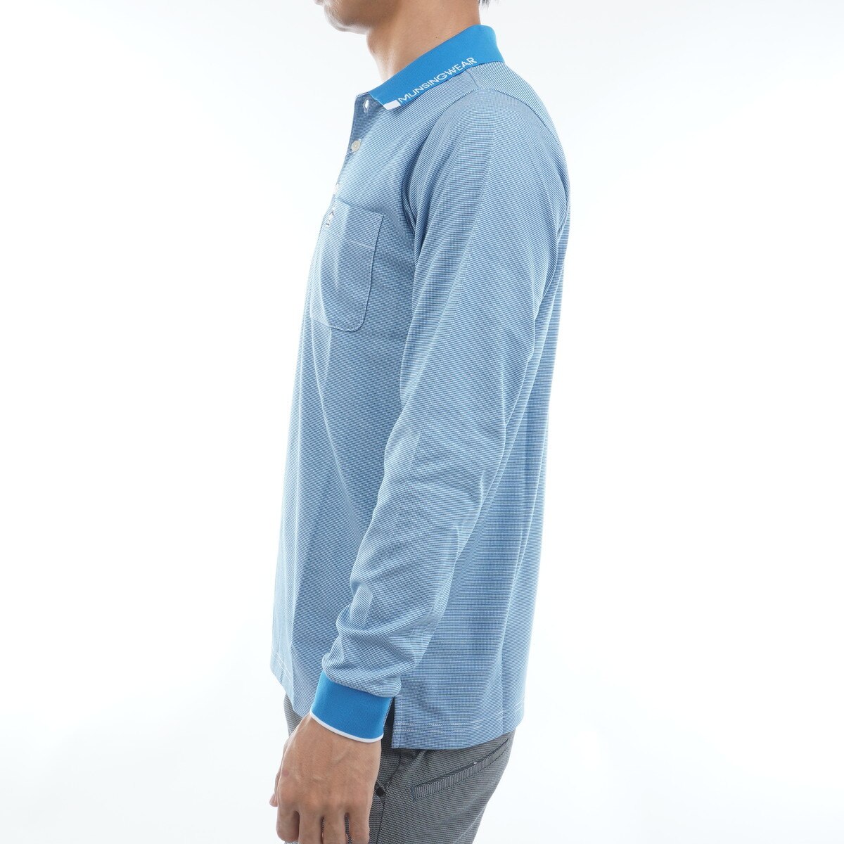 Sunscreen NIR ドット鹿の子長袖ポロシャツ(長袖シャツ・ポロシャツ