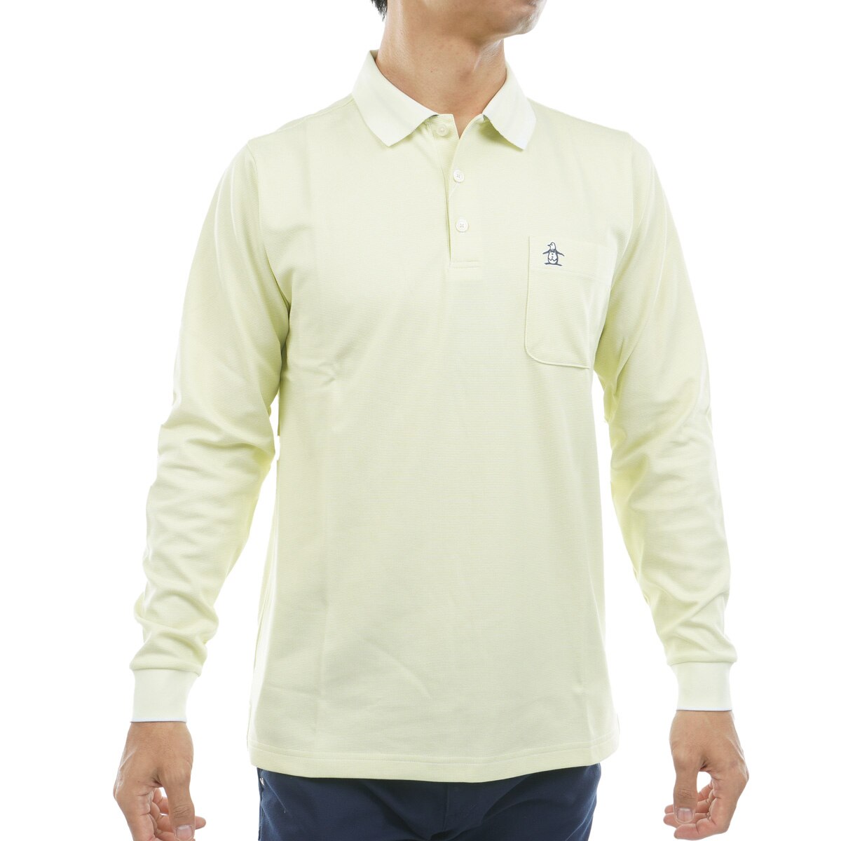 新品Munsingwear　サンスクリーンNIRドット鹿の子長袖ポロシャツ　LL 新品マンシングウェアサンスクリーンNIRドット鹿の子長袖