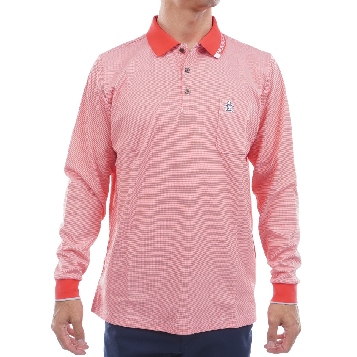 新品Munsingwear　サンスクリーンNIRドット鹿の子長袖ポロシャツ　LL Sunscreen NIR ドット鹿の子長袖ポロシャツ(長袖シャツ