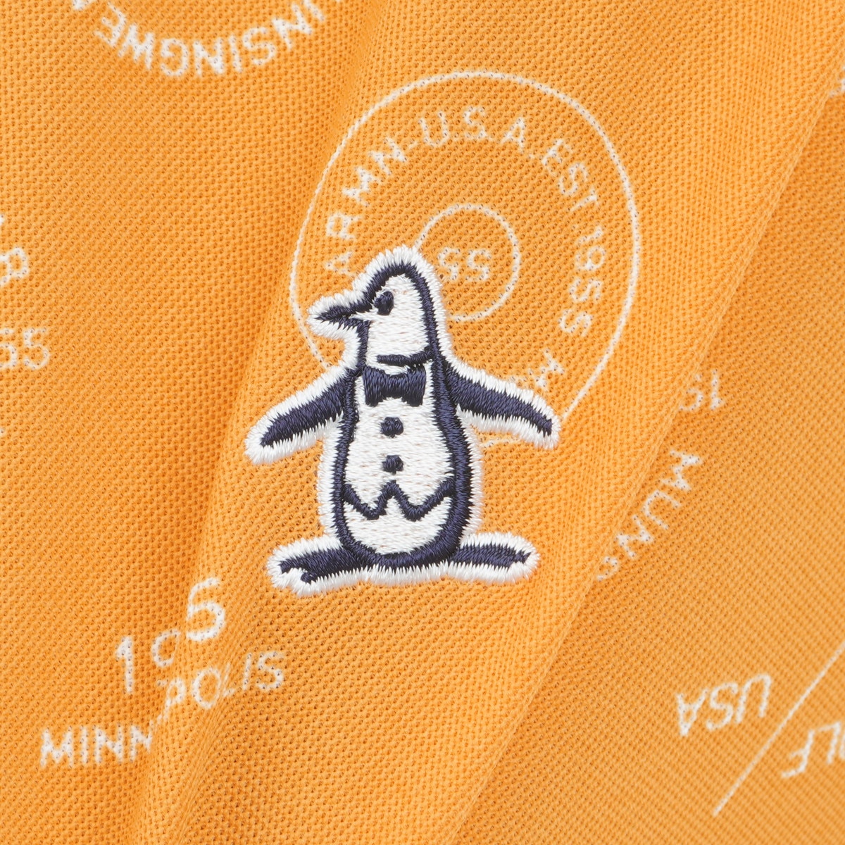 Munsingwear ロゴ 総柄 プリント 長袖 ジップアップ 3L ストレッチ ロゴ総柄プリント長袖ポロシャツ(長袖シャツ