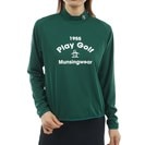 ストレッチ ロゴモックネック長袖シャツ