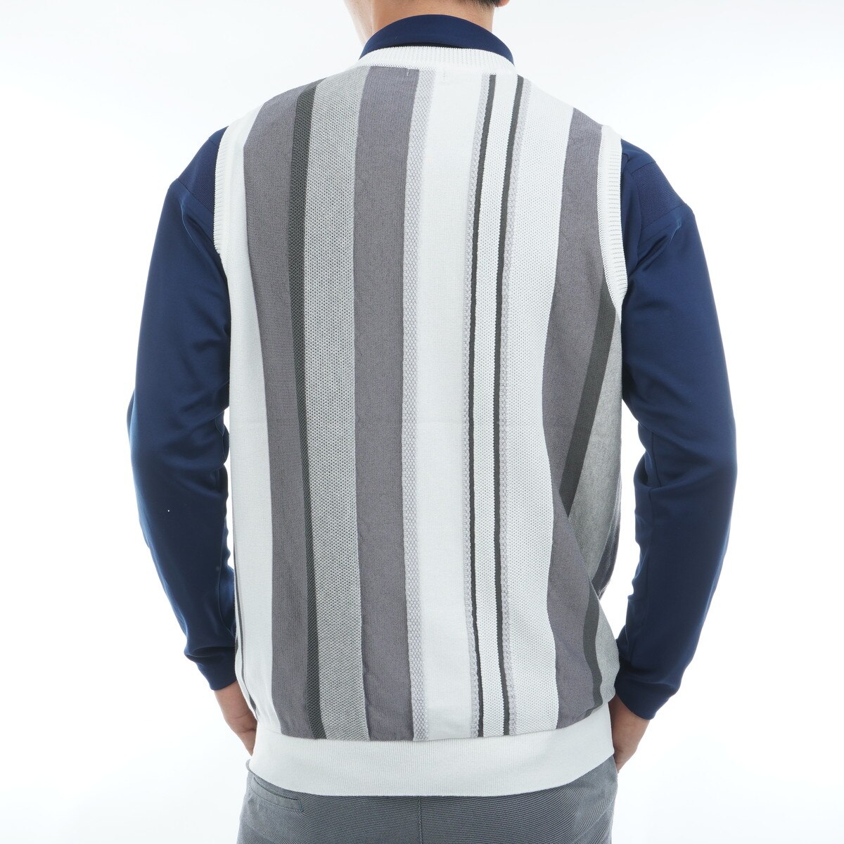 マルチストライプニットベスト(ベスト)|Munsingwear(マンシングウェア