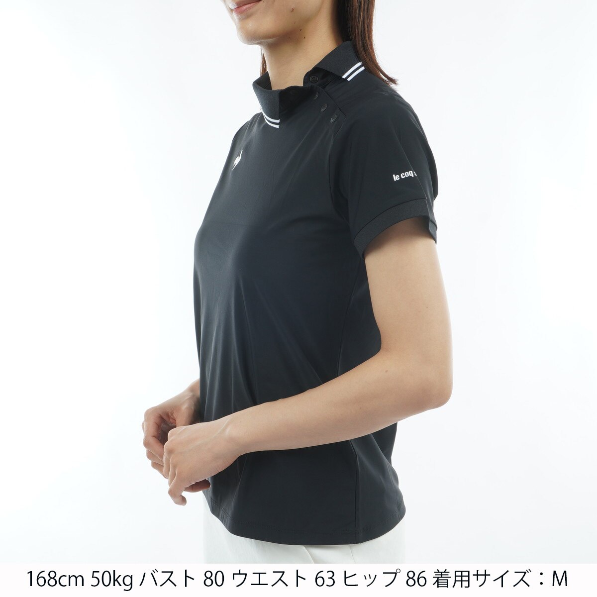 ストレッチ アシンメトリー襟半袖シャツ レディス(半袖シャツ