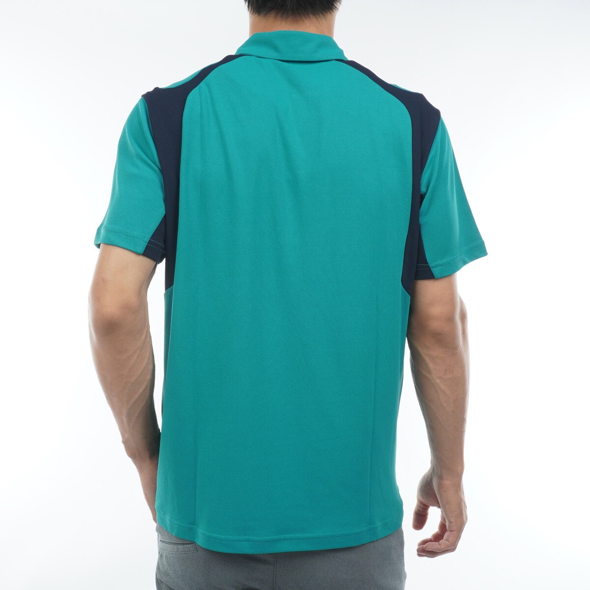 ストレッチ ハーフジップ半袖ポロシャツ(半袖シャツ・ポロシャツ)|Le