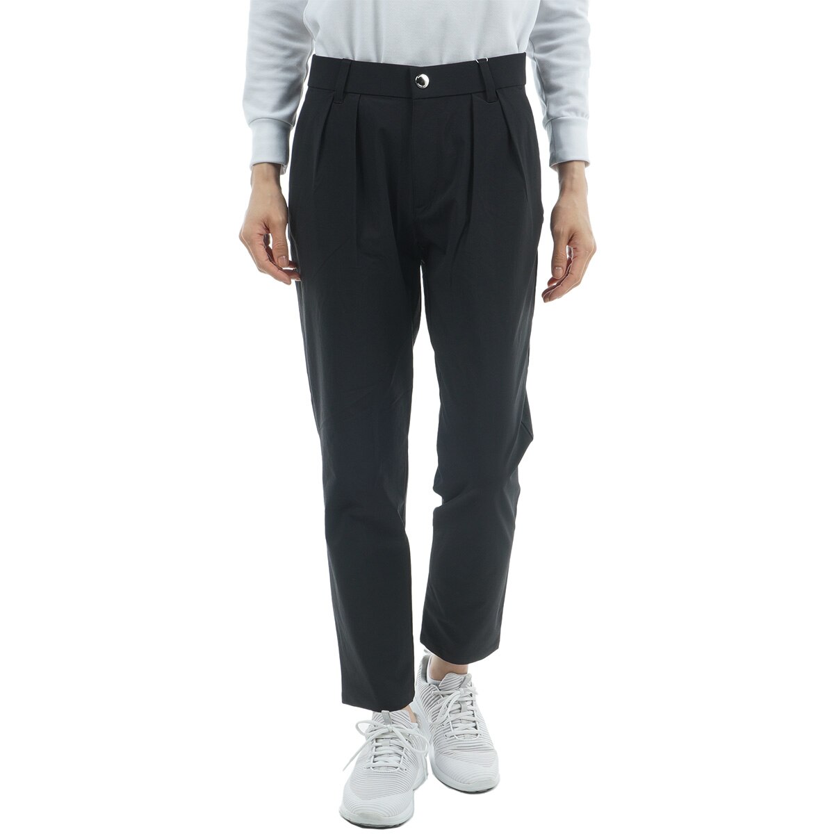 ストレッチ ツータック入り9分丈パンツ レディス(ロングパンツ