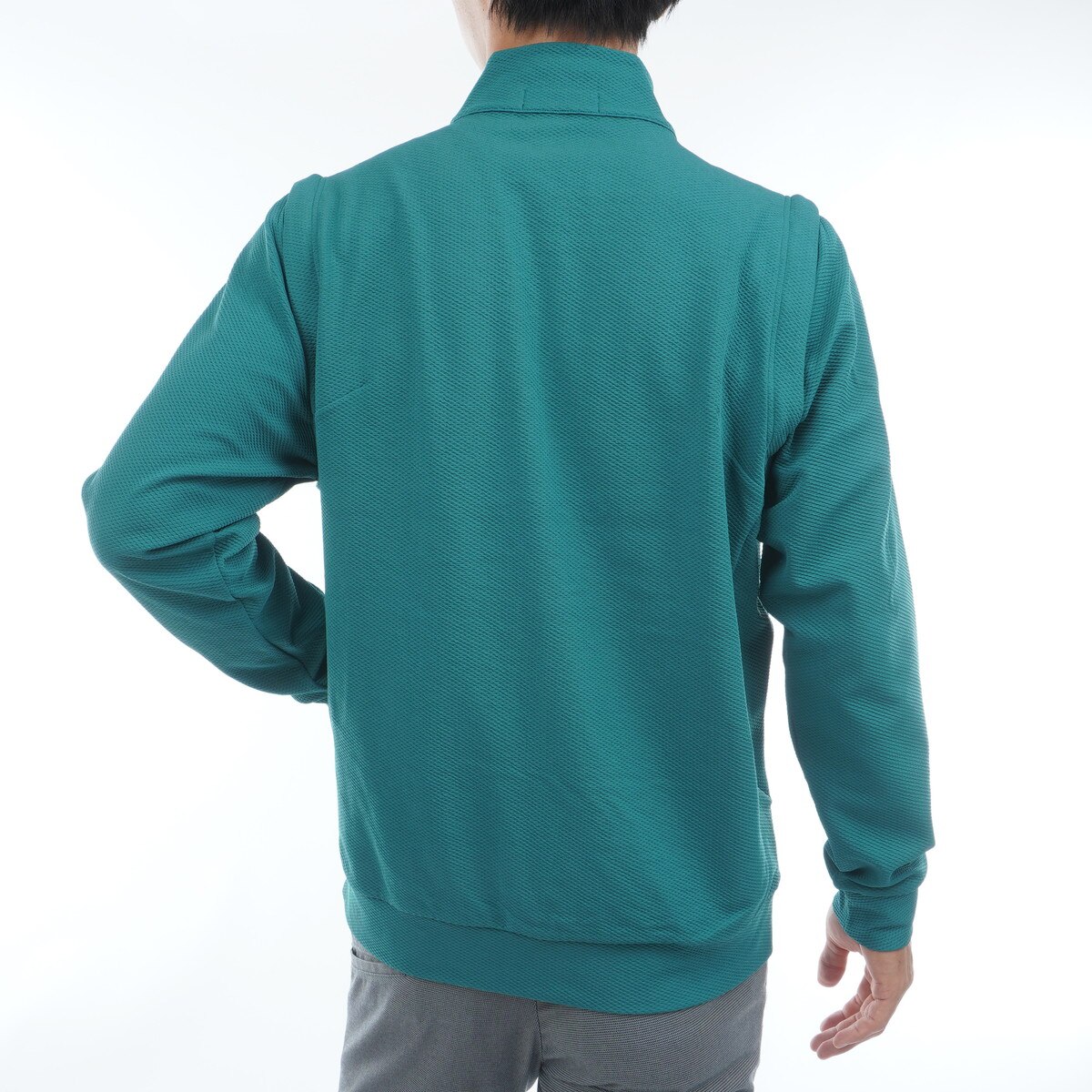 ルコックゴルフ◆ジップアップ ストレッチ ジャケット エメラルドグリーン L le coq sportif（ルコックスポルティフ） ルコック ブルゾン メンズ
