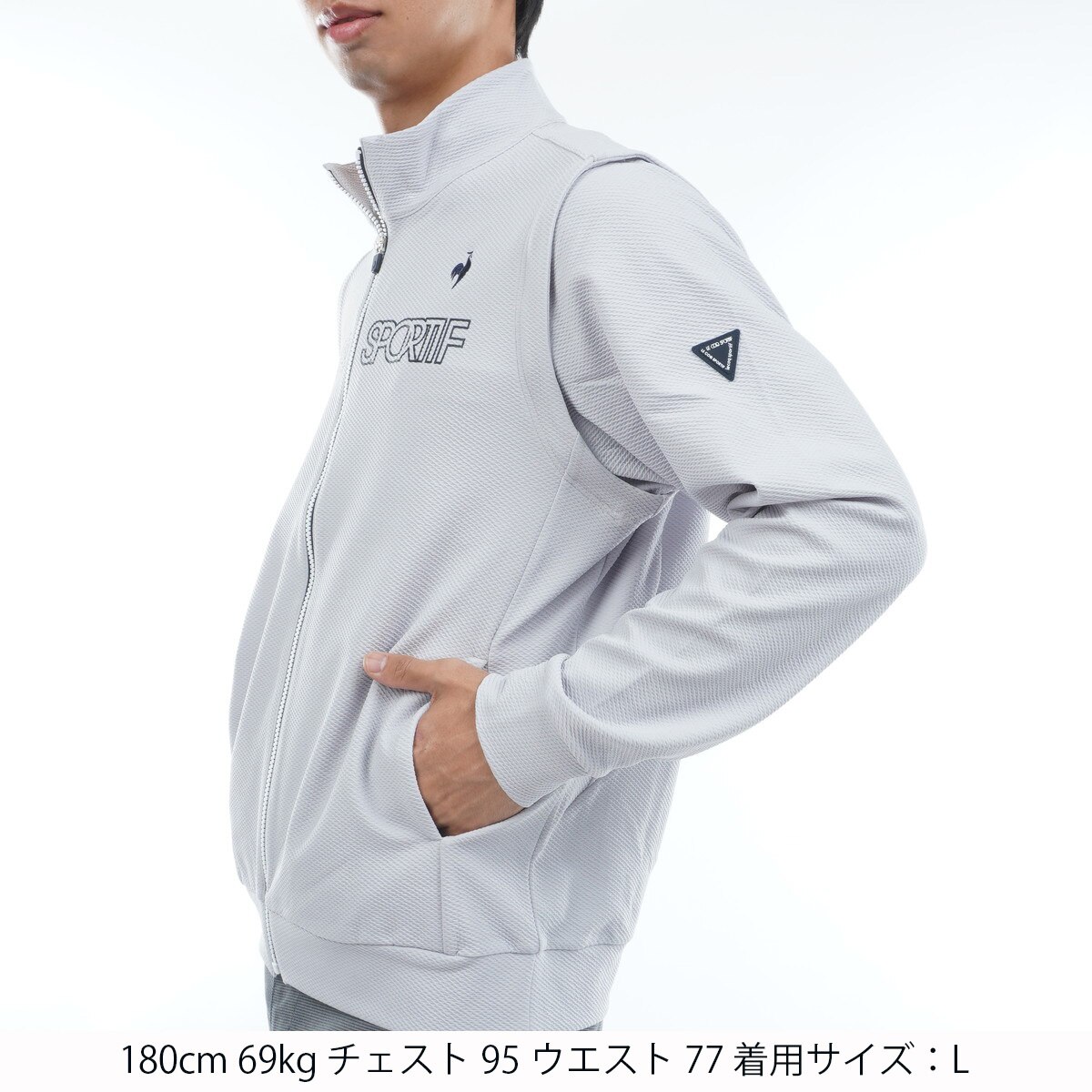 ストレッチ 2WAYカットソージャケット(アウター(ブルゾン、ウインド