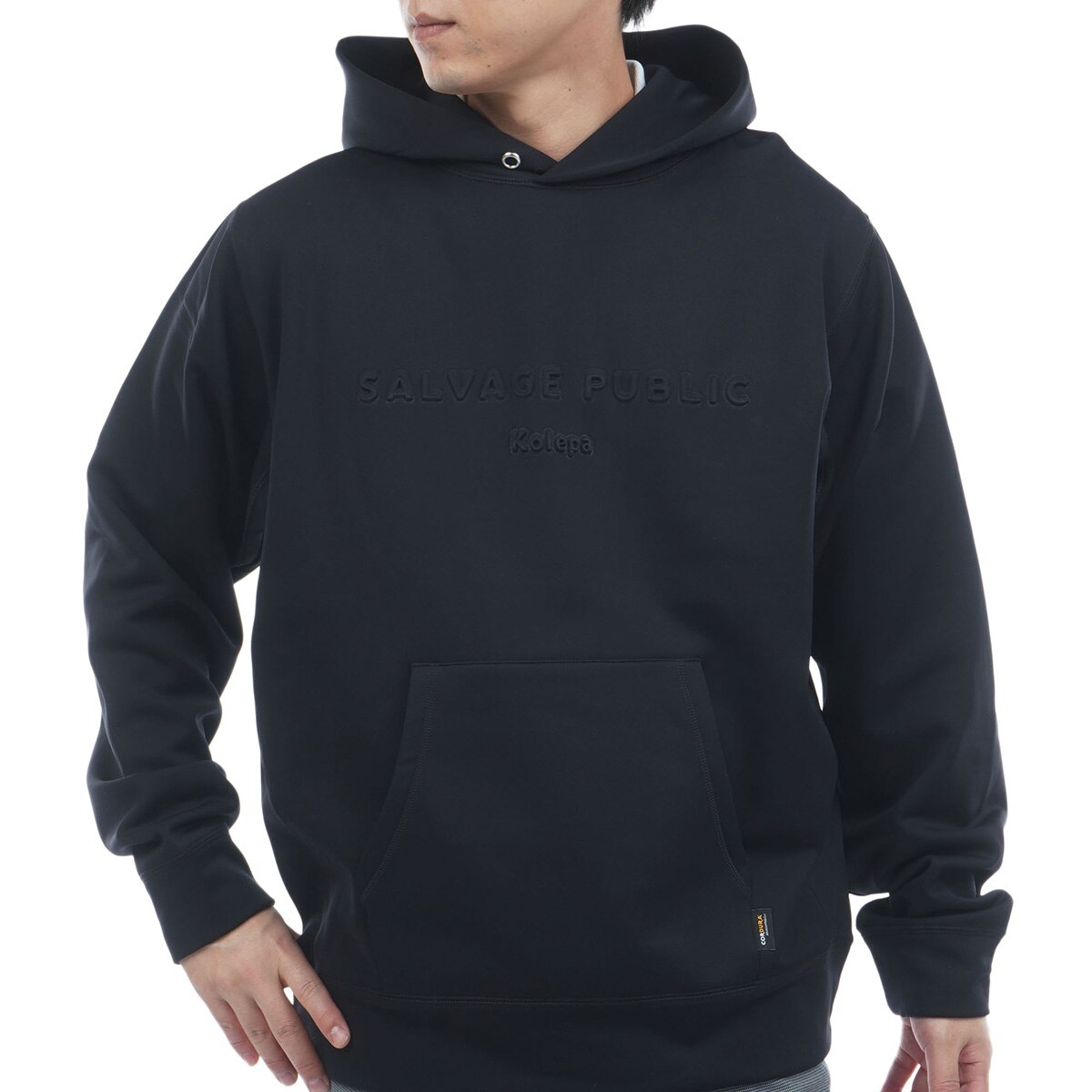 ストレッチ 裏起毛 イカイカフリース プルオーバーフーディー(中間着