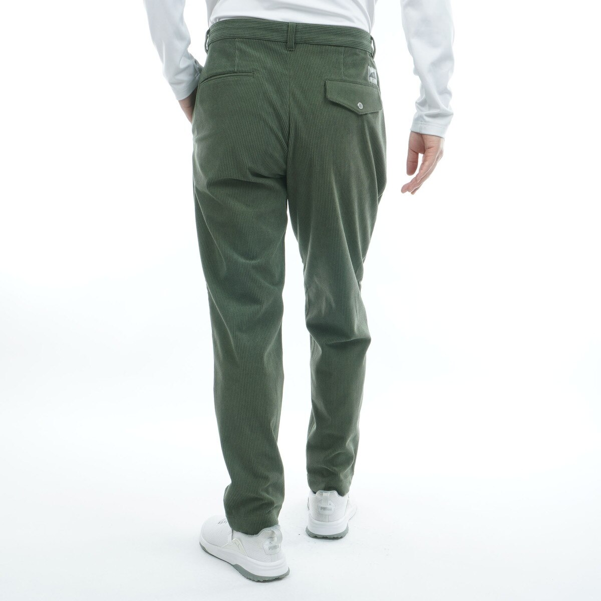 ストレッチ ウカコーデュロイ ワンタックトラウザーズパンツ(ロング