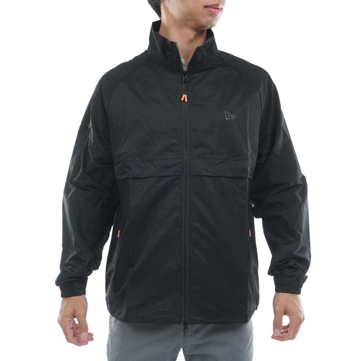 NEWERA GOLF ウィンドジャケット ストレッチ ブラック Lサイズ ストレッチ GF ウインドジャケット(アウター(ブルゾン、ウインド