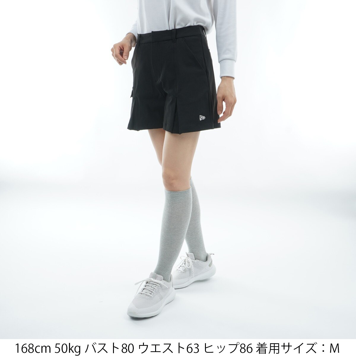アウトレット】GFW プリーツ ストレッチショートパンツ レディス