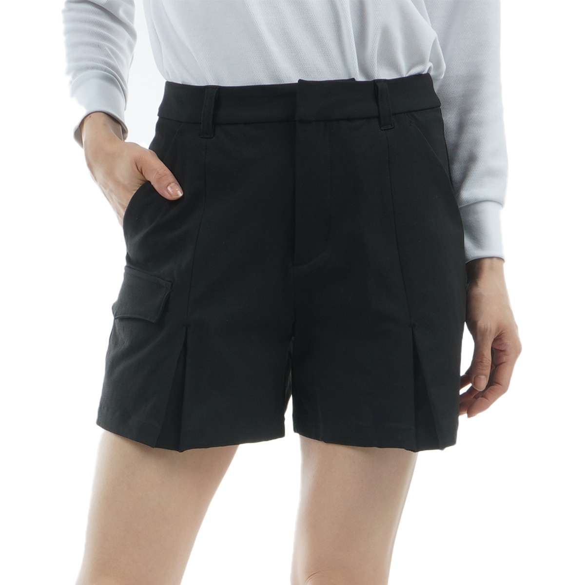 GFW プリーツ ストレッチショートパンツ レディス(ハーフパンツ)|NEW