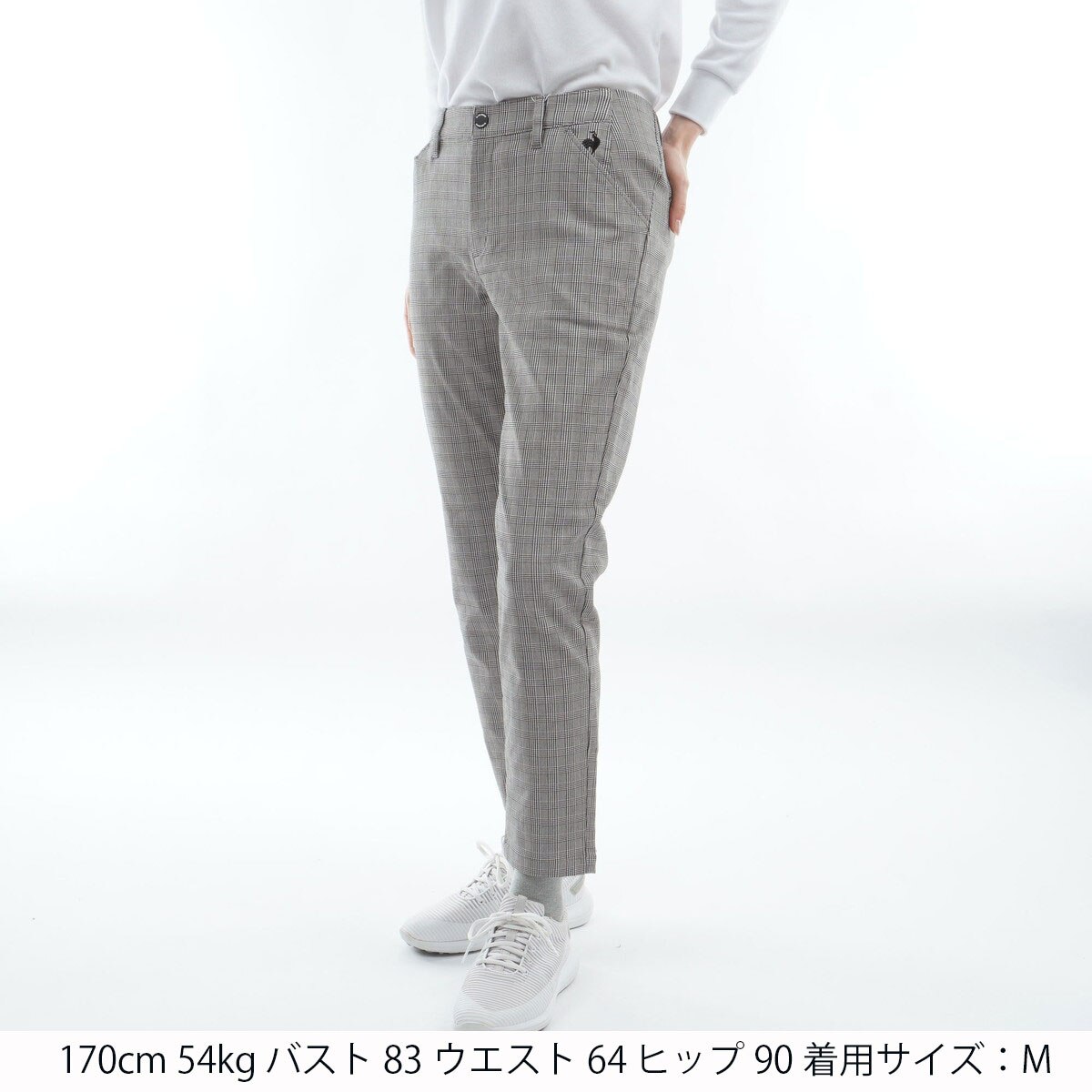 ストレッチ チェック柄9分丈パンツ レディス(ロングパンツ)|Le coq