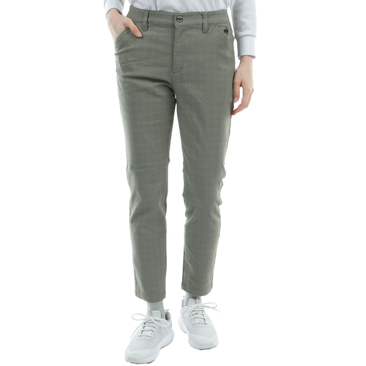 ストレッチ チェック柄9分丈パンツ レディス(ロングパンツ)|Le coq