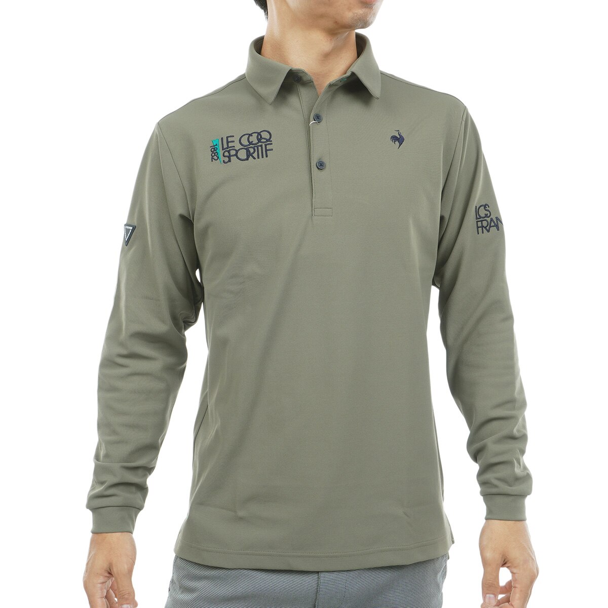【新品未使用】CPG GOLF カーキポロシャツ ストレッチ 長袖ポロシャツ(長袖シャツ・ポロシャツ)|Le coq sportif